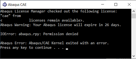 abaqus ioerror